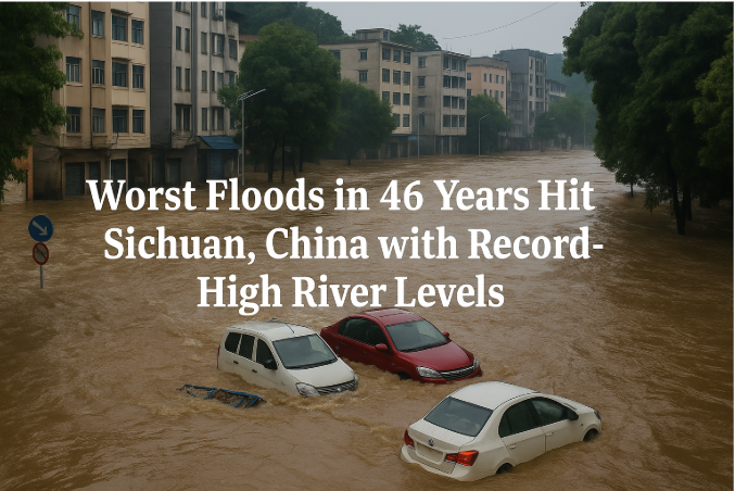 أسوأ فيضانات منذ 46 عامًا تضرب سيتشوان، الصين بمستويات قياسية للأنهار